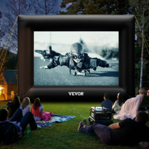 Inflatable Movie Screen 24FT 288inch  Inflatable Projector Screen For Outside With 360W Air Blower Inflatable Screen Oxford Fabric Material Blow Up Screen For Outdoor Movie Supports Front Rear P
