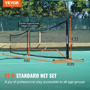 Pickleball Net Set, 22FT Regulation Size Portable Pickleball System With Carrying Bag & Balls & Paddles, Weather Resistant Steady Metal Frame & Strong PE Net, For Outdoor BackyardDriveway
